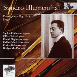 Sandro Blumenthal, Piano Quintets Opp. 2 & 4 • Songs / TYXart Sandro Blumenthal, Piano Quintets Opp. 2 & 4 • Songs / TYXart
