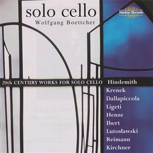 Solo Cello - Werke des 20. Jahrhunderts für Violoncello solo, Werke von Hindemith, Krenek, Ligeti, Dallapiccola, Henze, Ibert, Reimann / Nimbus