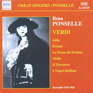 Great Singers - Ponselle Rosa Ponselle sings Verdi / Naxos Great Singers - Ponselle Rosa Ponselle sings Verdi / Naxos