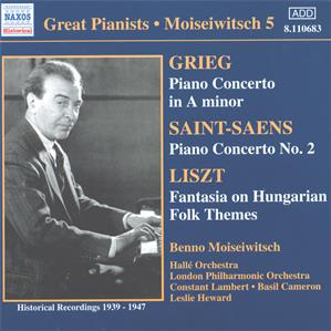 Great Pianists – Moiseiwitsch 5 / Naxos Great Pianists – Moiseiwitsch 5 / Naxos
