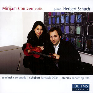 Mirijam Contzen, Zemlinsky • Schubert • Brahms / OehmsClassics Mirijam Contzen, Zemlinsky • Schubert • Brahms / OehmsClassics