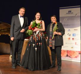 Rainer Wulff, Ekaterina Chayka-Rubinstein, Siegerin des Vorjahres, Brigitte Fassaender (v.l.n.r.), Foto: Krause
