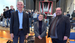 Christian Heiß, Ines Kammann, Andreas Meixner (v.l.n.r.) bei der CD-Produktion, Foto: Weigl / Domspatzen