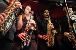 Ensemble Saxophoria bei den TCOM 2024, Foto: Angelika Luft