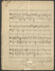 Felix Mendelssohn Bartholdy Widmung, Foto: Sammlung Bach-Archiv Leipzig