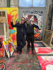 Jonathan Meese und Lars Eidinger, Foto: Studio Meese