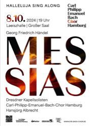 Konzertanplakat zum 08. Oktober in der Hamburger Laeiszhalle