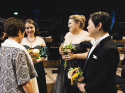 Preisverleihung im Fach Gesang (v.l.n.r.): Mira Alkhovik, Aurora Marthens und Samueol Park. Foto: Daniel Delang