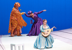 Szene aus Falstaff mit Monika Bohinec und Eleonore Buratto, Foto: Wiener Staatsoper, Michael Poehn