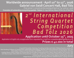 Wettbewerbslogo 2nd International String Quartet Competition Bad Tölz 2026